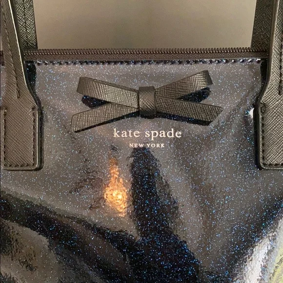 Kate Spade Blue Glitter Tote Bag - Picture 2 of 8